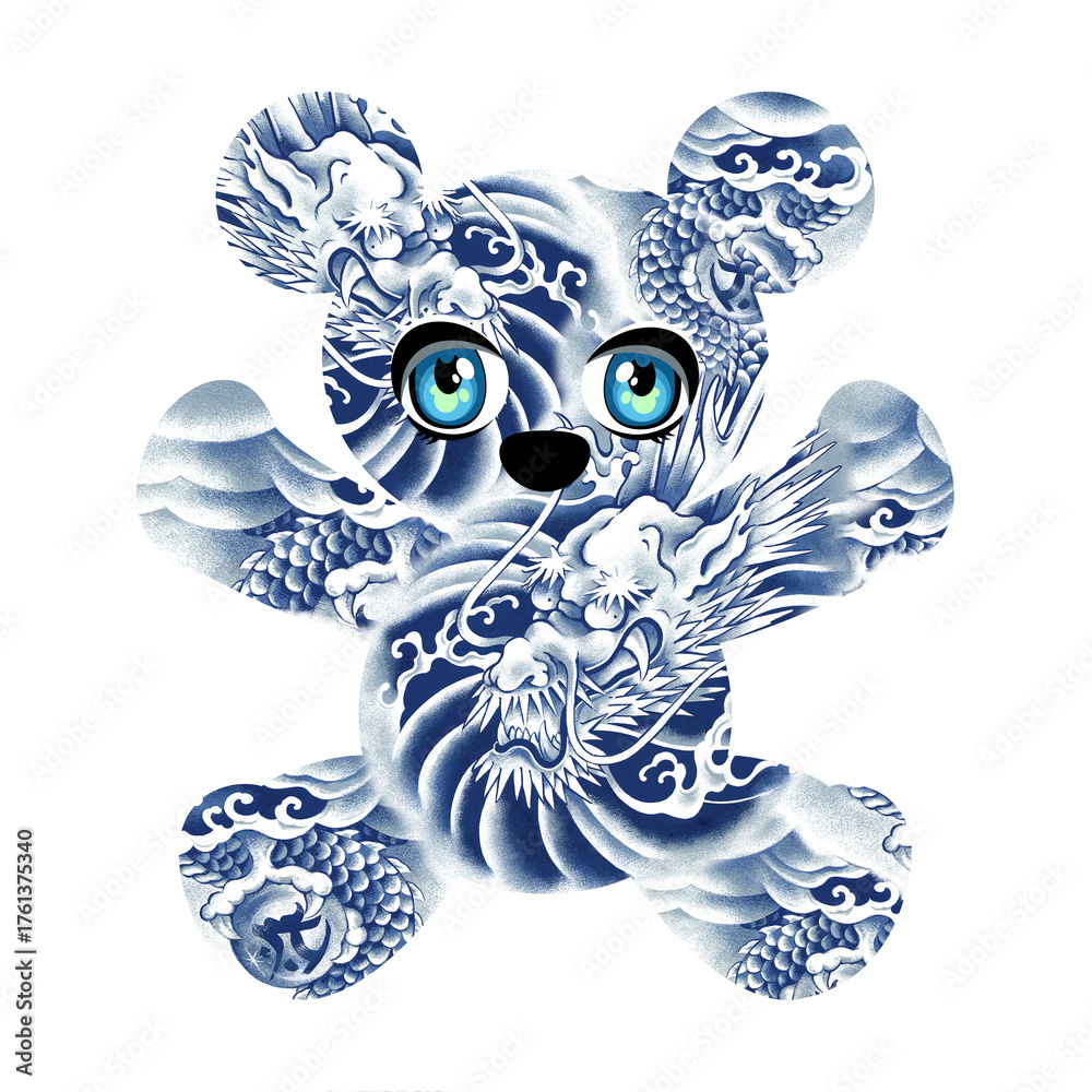 Obraz premium Objects made from Japanese culture and modern elements,
