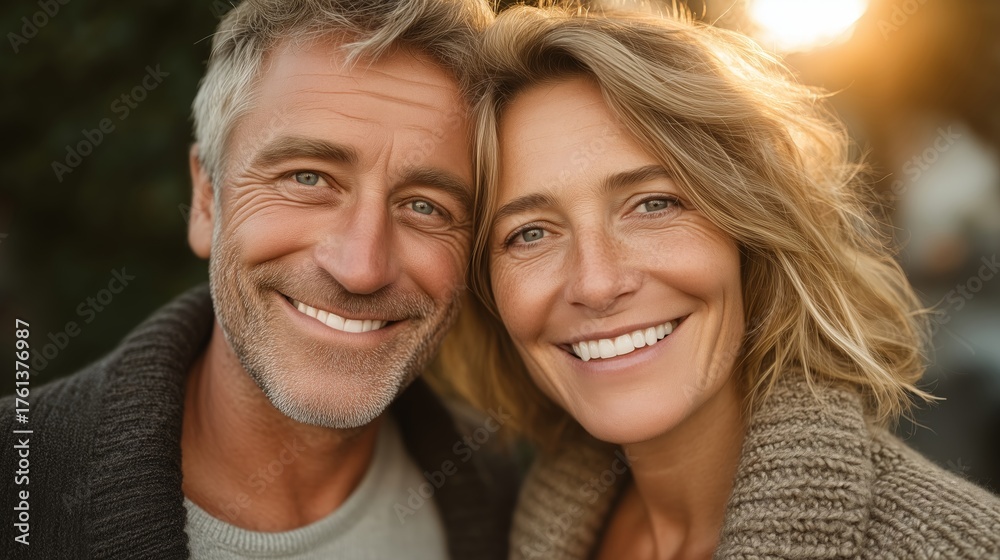 Obraz premium Happy Mature Couple Outdoors