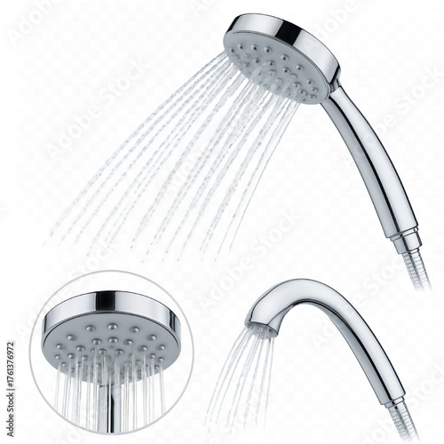 Appliance Daily Ablution, Handheld Powerful Spray, Nozzle Soothing Rinse, Water Invigorating Jetstream,  Connector Seamless Attachment, Gush Strong Momentum 