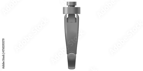 Realistic Silver Metal Clasp Vector Illustration.	