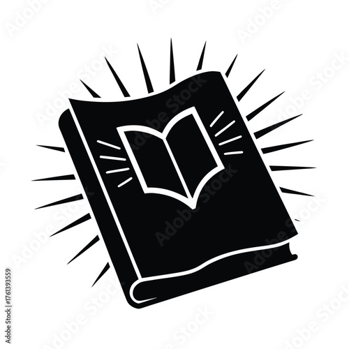 Bible with Shining Aura Religious Icon