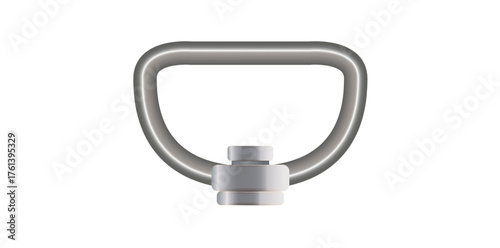Realistic Silver Metal Clasp Vector Illustration.	