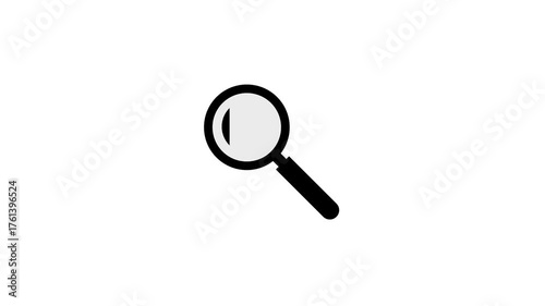 Wallpaper Mural Flat art of a magnifying glass icon animation. 4k footage. Torontodigital.ca