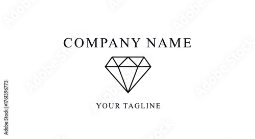 Minimalist Diamond Logo Design for Company Branding.