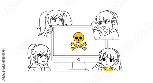 Teenagers Encountering Online Dangers and Cyber Threats Together