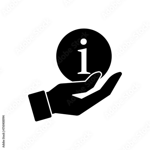 give infos icon outline editable stroke line drawing eps