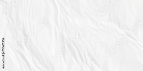 White paper wrinkled texture for background space. Rough white paper. Paper texture, recycled creased paper background.	
