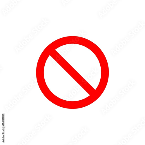 Free Download Red Prohibition Symbol isolated on a transparent background - GFXLoad