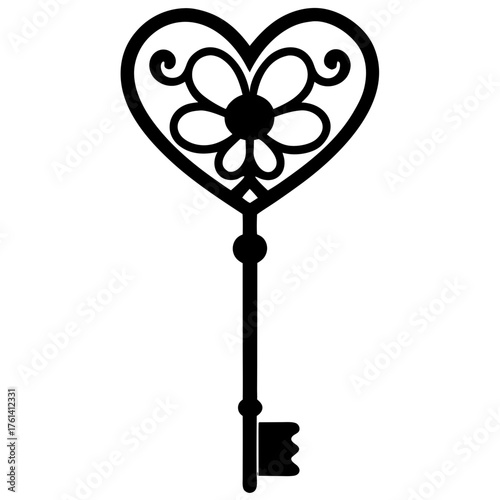 key with heart