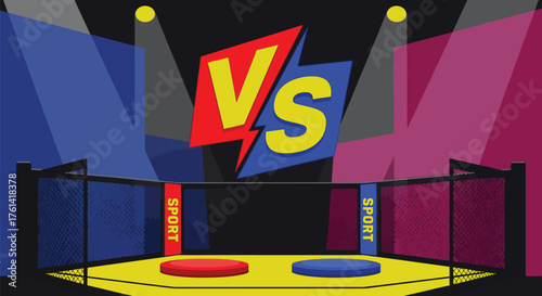 Versus battle stage arena tournament fight competition showdown