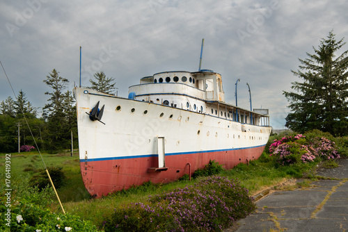 Grounded ship near Crescent City, CA