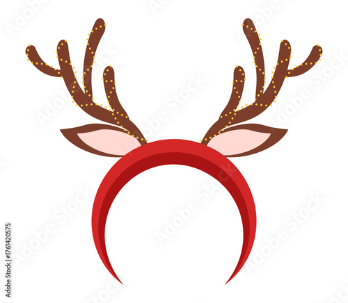 headband hat antlers xmas christmas clipart illustration