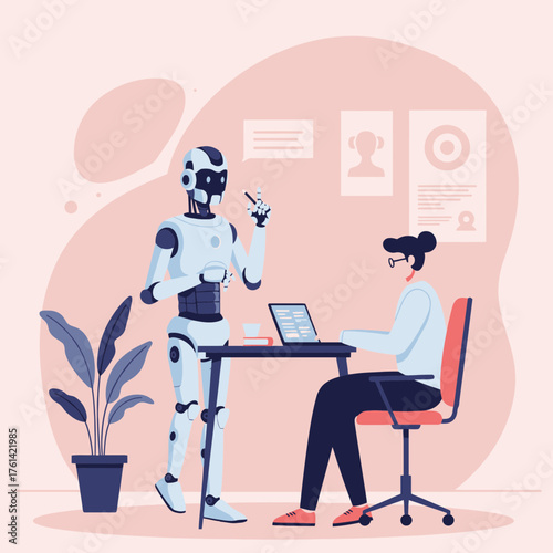 Humanoid Robot Provides Workplace Automation Support