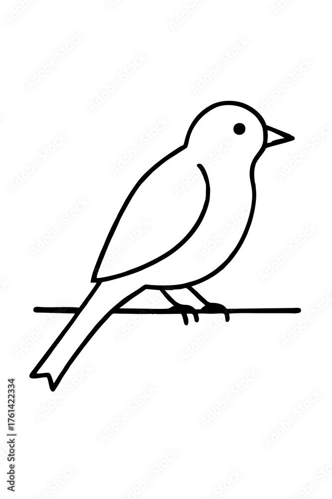 Obraz premium vector illustration of a bird