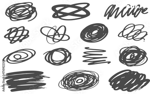 set of different kinds of different kinds of sweets.cricie  hand drawing doodle