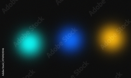 Obraz na plátně Three glowing orbs of light