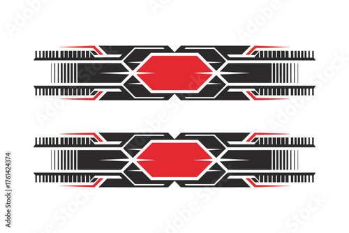 Sport Car Stickers and Racing Stripes Vector Set – Collection of dynamic vehicle decals,  tuning graphics, and automotive customization elements for high-speed car design motorsport branding