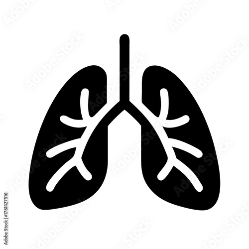 Human lungs icon, representing respiratory system