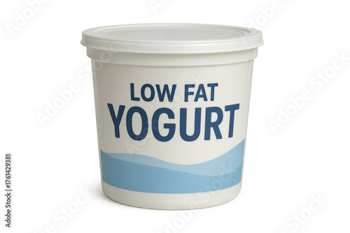 Low fat yogurt plastic container daily meal