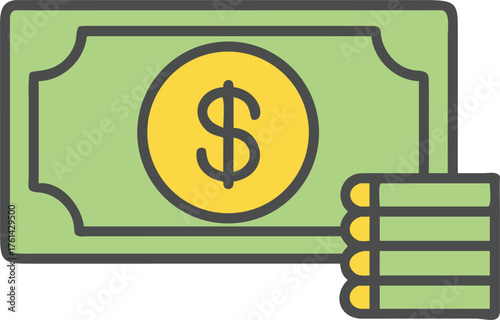 vector illustration of a dollar symbol