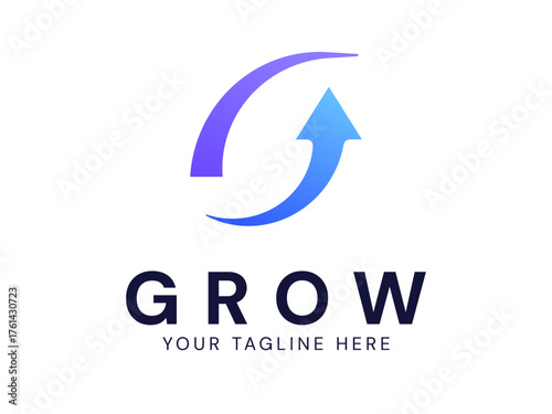 Free Download Modern grow Business with letter G Arrow circle horizontal move logo vector design concept. Growth logotype symbol for digital finance, ui, technology, investment, business, website, fintech, company. - GFXLoad