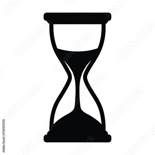 A Black and White Sand Timer Signifying the Passage of Time