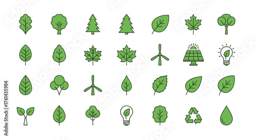 Green Energy and Environment Icons