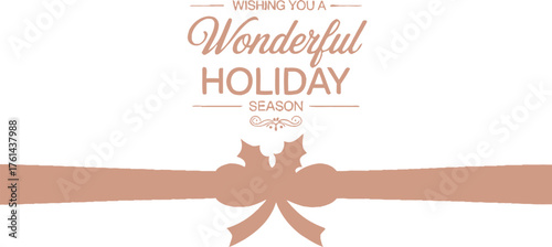 Holiday season greetings card festive background with snowflakes