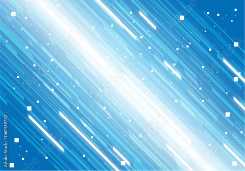 抽象的な青色のデジタルなライン