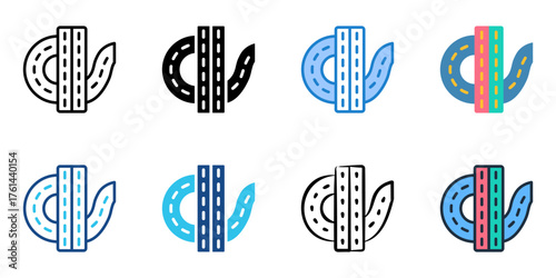 Overpass icon set multiple style collection 
