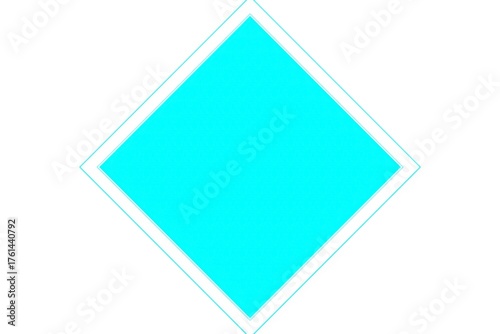 Cyan diamond shape isolated on white background with a thin white outline creating a clean and minimalist design element Free Download Cyan diamond shape isolated on white background with a thin white outline creating a clean and minimalist design element - GFXLoad