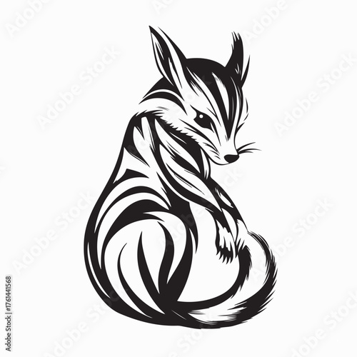 Creative Numbat Animal Logo Design on whiteb background