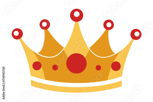golden crown isolated on white background