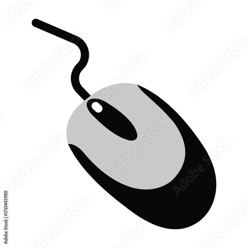Computer Mouse Icons Vector Set – Left & Right Click, Scroll Wheel, and PC Input Device.