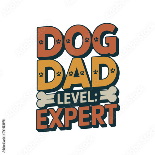 Proudly proclaim your ultimate dog dad status with this expert level canine companion expertise design, perfect for celebrating your furry friend family!