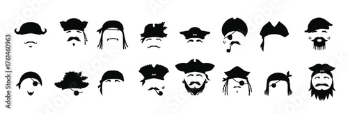 Carnival pirate mask decor vector