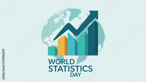 World Statistics Day with Bar Graph and Data Visualization Design
