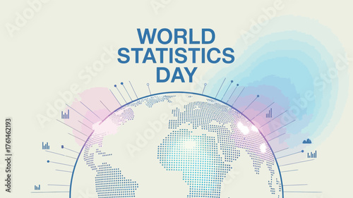 World Statistics Day with Geometric Globe Design