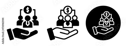 Mutual Fund Icon Collection Glyph & Mixed Style