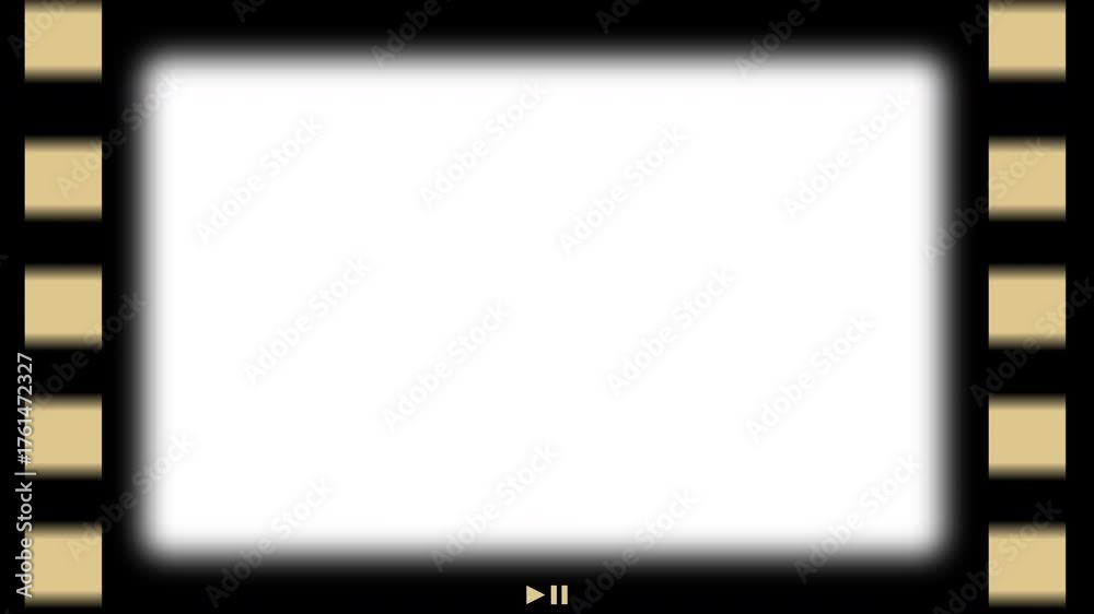 animated Retro Vintage 8mm Film Frame Overlay with Dust Scratches Textures