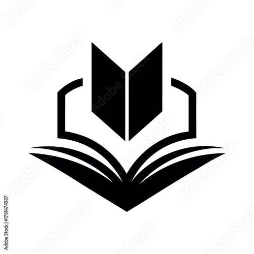 Open Book with Download Arrow Vector – Online Education and E-Reading Concept