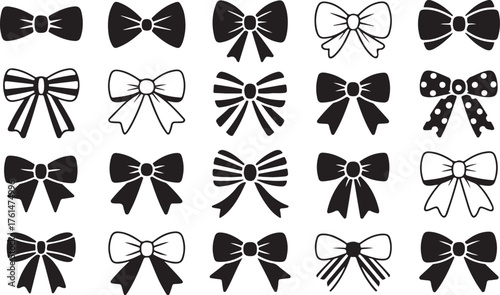 Bow silhouette, Bow baby svg, Bow svg, Bow tie svg, Bow tie silhouette, Hair bow silhouette, Ribbon bow silhouette, Ribbon svg, Hair bow svg, Decorative bow silhouette, Bow ribbon silhouette