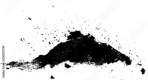 Realistic Black Powder Explosion Dust Texture