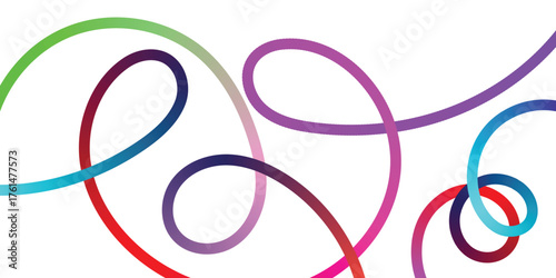 Vibrant abstract lines intertwine in a modern dance of color, perfect for adding a dynamic, eye-catching element to your next project