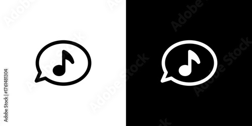 音符の吹き出しアイコン