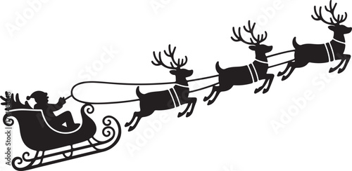 Elk Sleigh Santa Claus