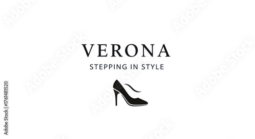 Verona Stepping in Style Logo Featuring a High Heel Shoe.