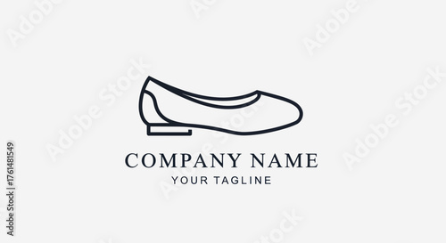 Elegant Ballet Flat Shoe Logo Design for a Modern Brand.