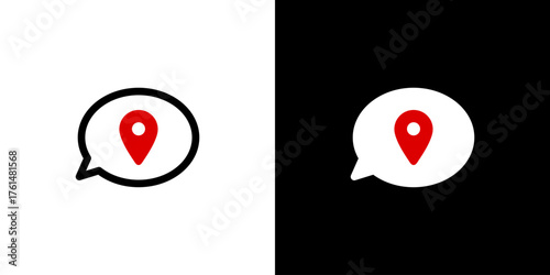 マップピン・現在位置の吹き出しアイコン