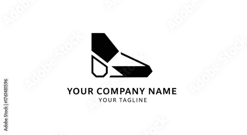 Minimalist Black Shoe Logo Design for Footwear Brand.